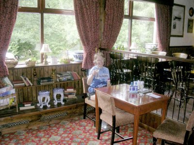 Lunch inside the The Anglers Arms.